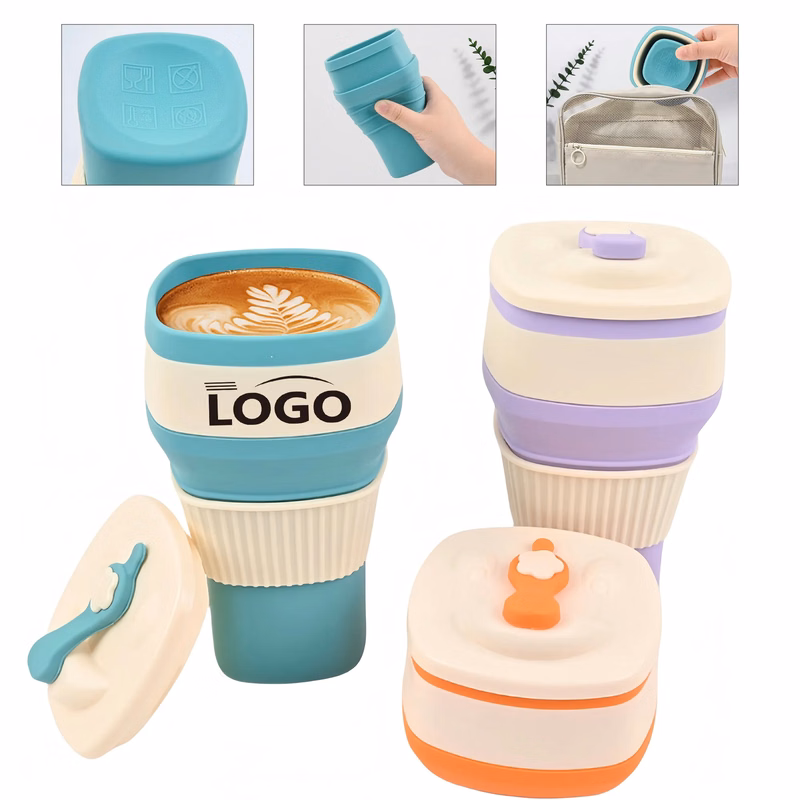 Collapsible Large-caliber Silicone Travel Mug