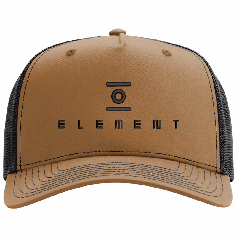 Richardson 112FPC Champ 5-Panel Snapback Trucker Hat w/Leatherette Adhesive Patches or Embroidery
