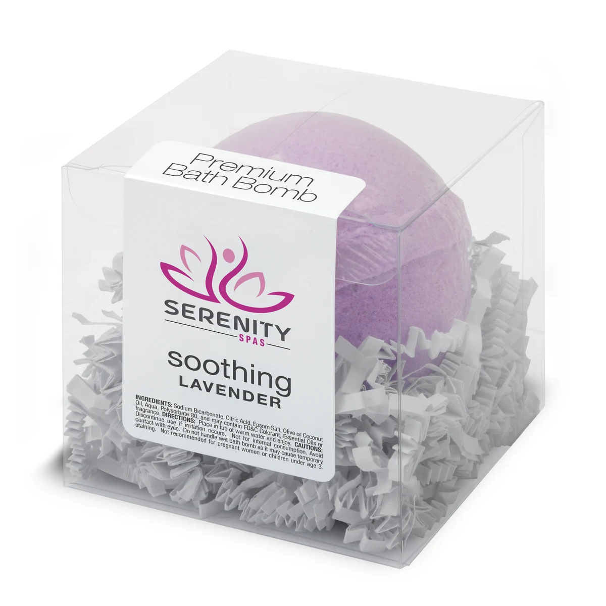 Premium Bath Bomb in Single Pack Box - Soothing Lavender 1