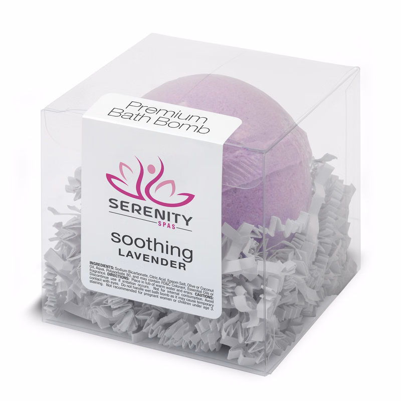 Premium Bath Bomb in Single Pack Box - Soothing Lavender