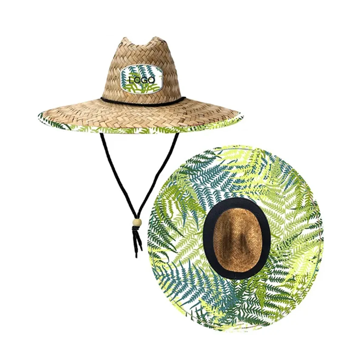 Full Color Custom Straw Summer Beach Hat 1