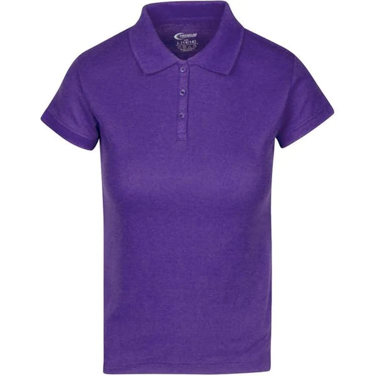 Juniors' Polo Uniform Shirts - Purple Size 2XL 1