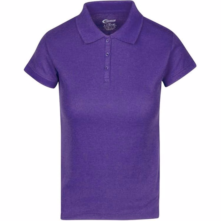 Juniors' Polo Uniform Shirts - Purple Size 2XL