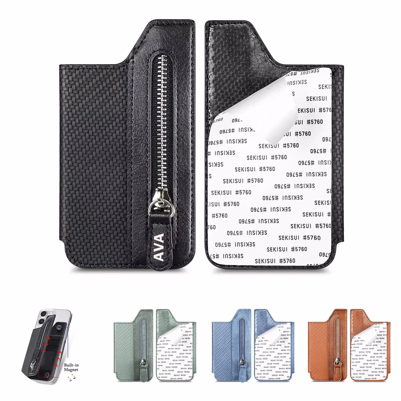 PU Leather Phone Flip Card Holder
