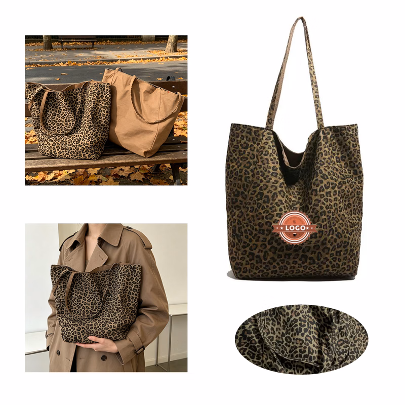 Lightweight Leopard Shoulder Handbag