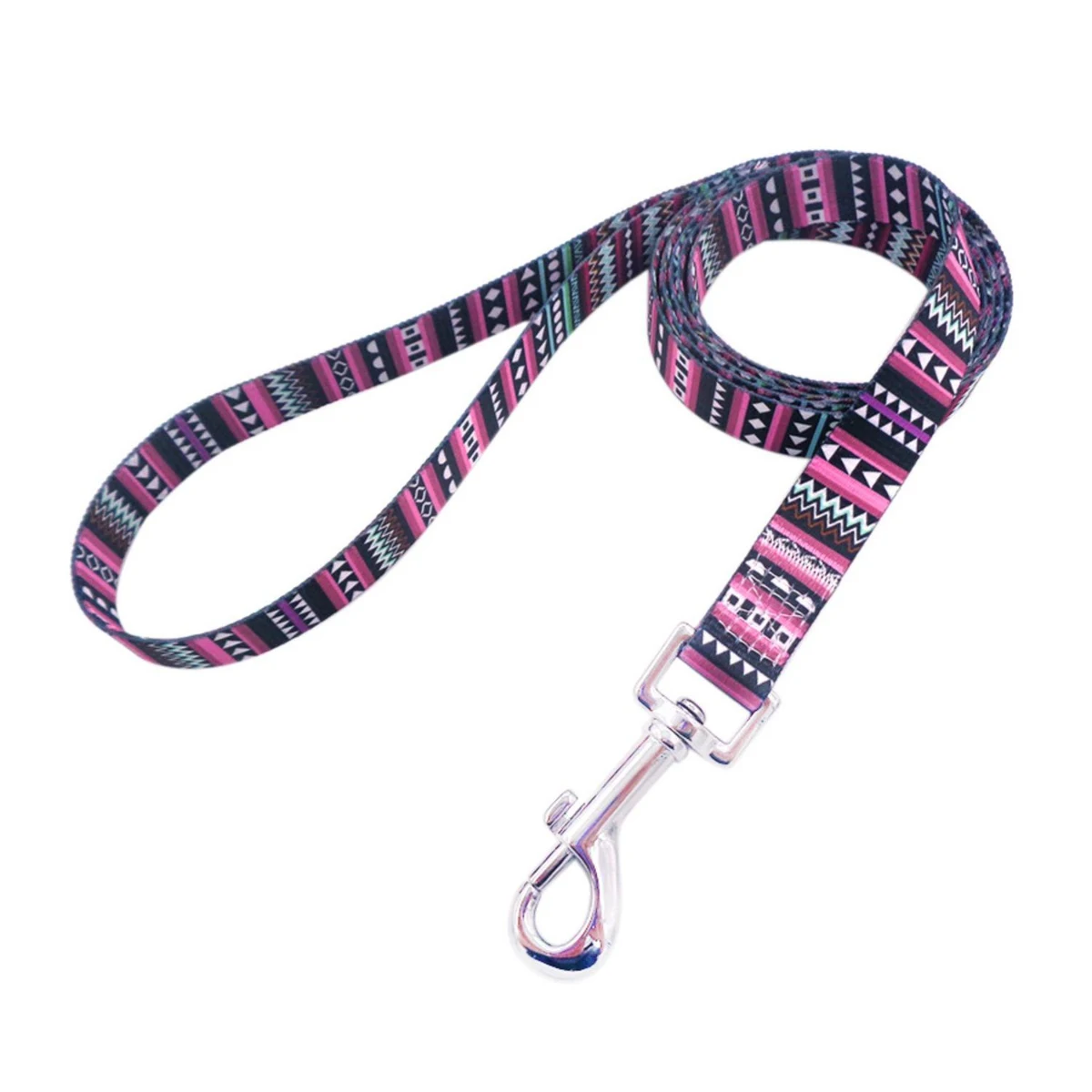 5/8"W x 72"L Polyester Pet Leash w/ Metal Carabiner Sublimation 1