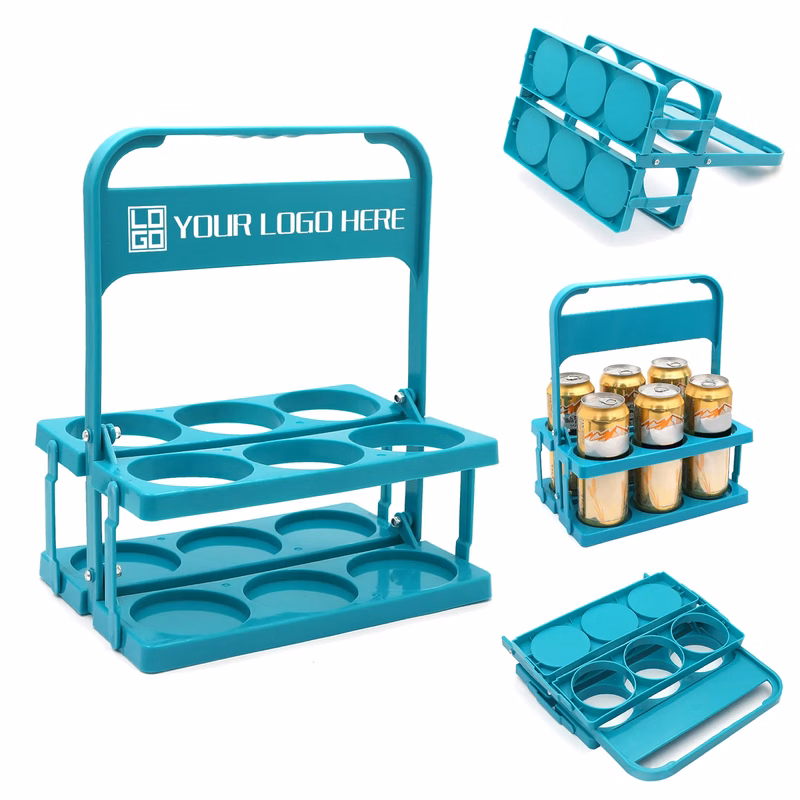 Plastic Foldable Beer Bottle Basket Holder