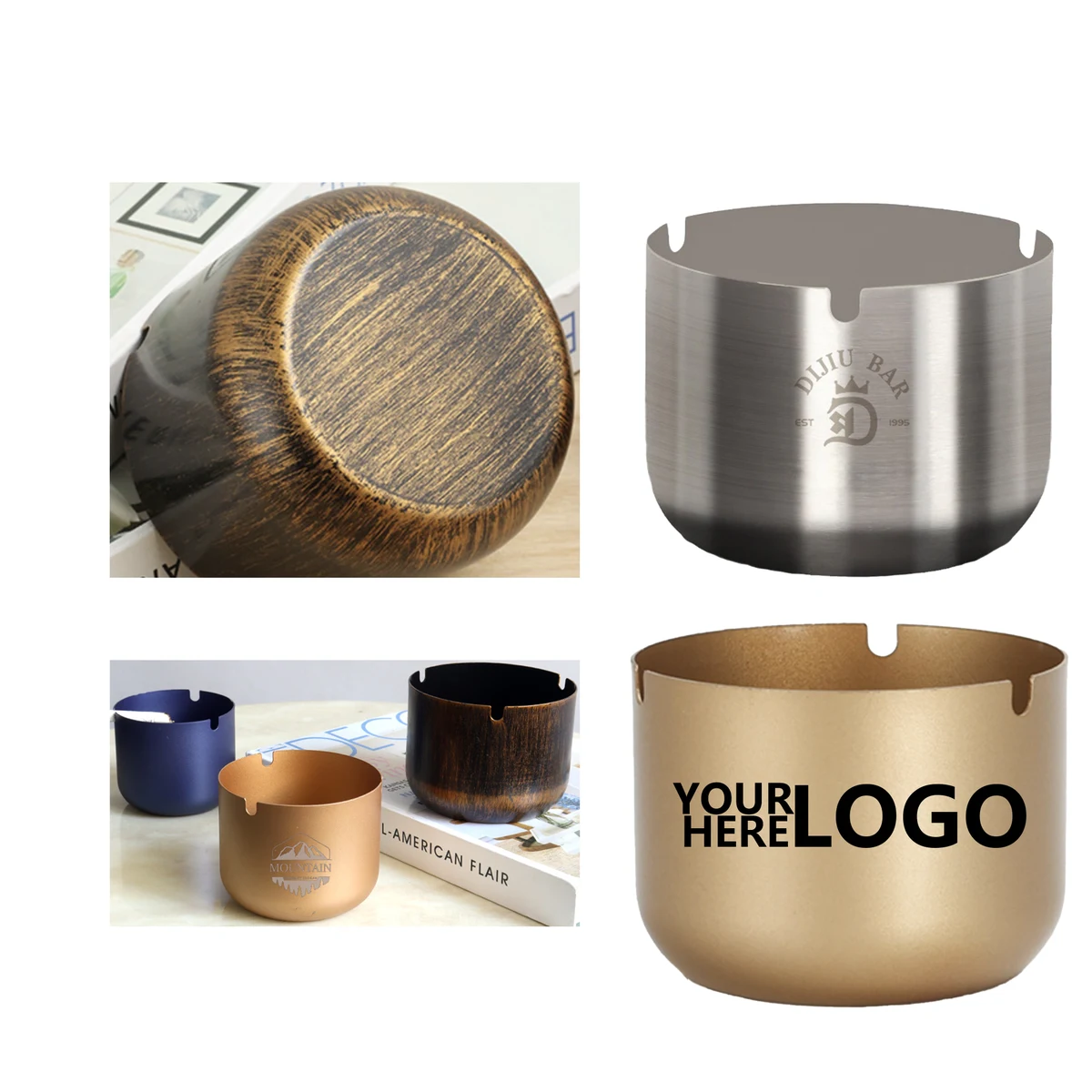 Stainless Steel Vintage Ashtray 1