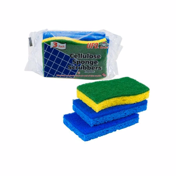 Cellulose Sponge Scrubbers - 3 Pack