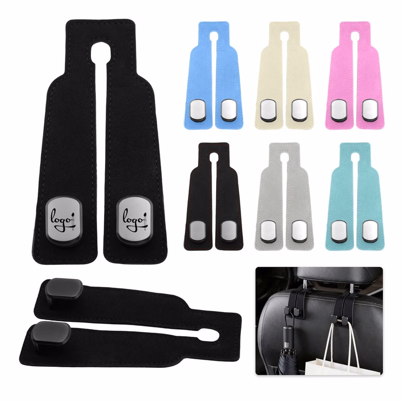 Leather Metal Car Seat Headrest Hook