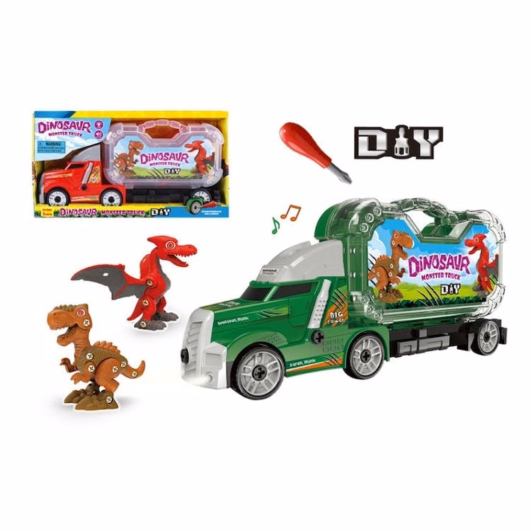 Dino Truck Carriers - 2 DIY Dinosaurs 2 Colors
