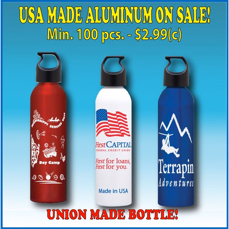24oz USA Made Aluminum Bottle - BPA Free
