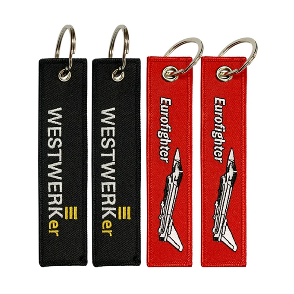 Custom Car Embroidered Keychain Embroidered Double Sided Logo Keychain Double Sided Embroidered 1