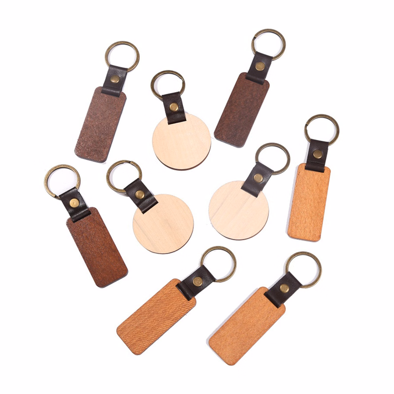 Wooden PU Key Ring