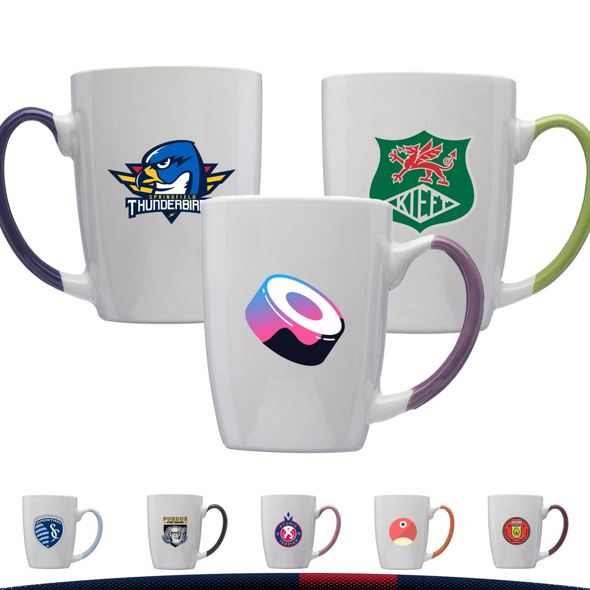 12 oz. Two-Tone Customized Latte Mugs 1