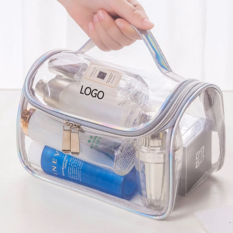PVC Laser Transparent Waterproof Cosmetic Toiletry Kit