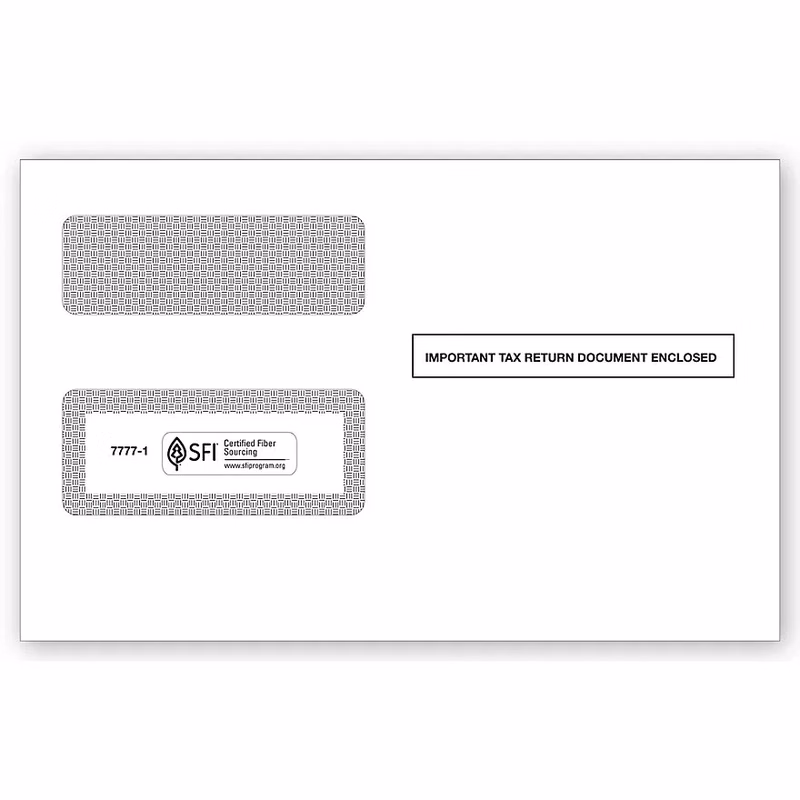 Envelopes, Double-Window, 2-Up 1099 Forms - 25/pk