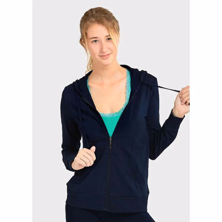 Women's Plus Size Jersey Zip-Up Hoodie Jackets - 2X