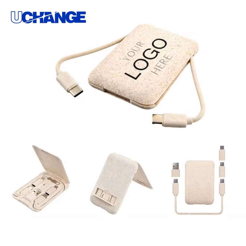 Wheat Straw USB Cable Set for Eco Use
