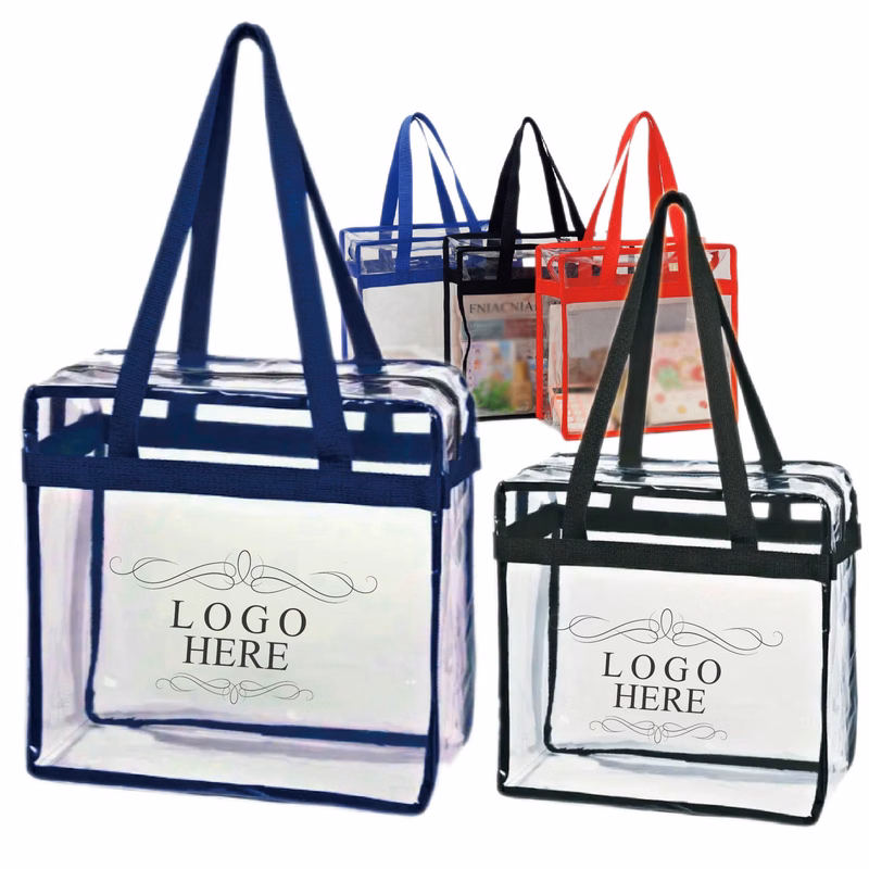 Clear PVC Tote Bag with Zipper