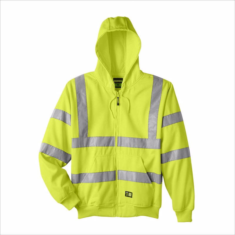 BERNE® Men's Hi-Vis Class 3 Lined Hooded Sweatshirt