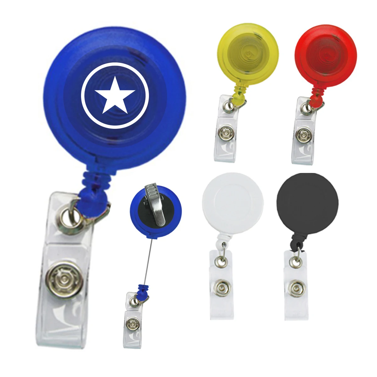 Free Shipping Promotional Retractable Badge Reels w/Swivel Alligator Clip 1
