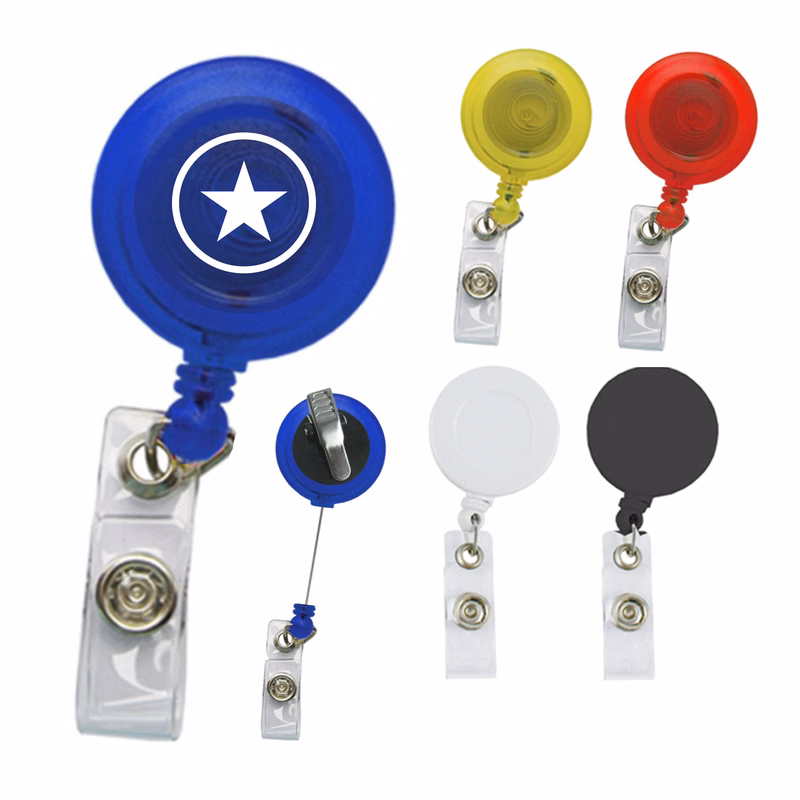 Free Shipping Promotional Retractable Badge Reels w/Swivel Alligator Clip