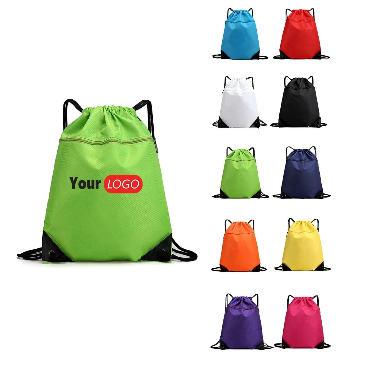 Heavy-Duty Oxford Drawstring Sport Backpack 1