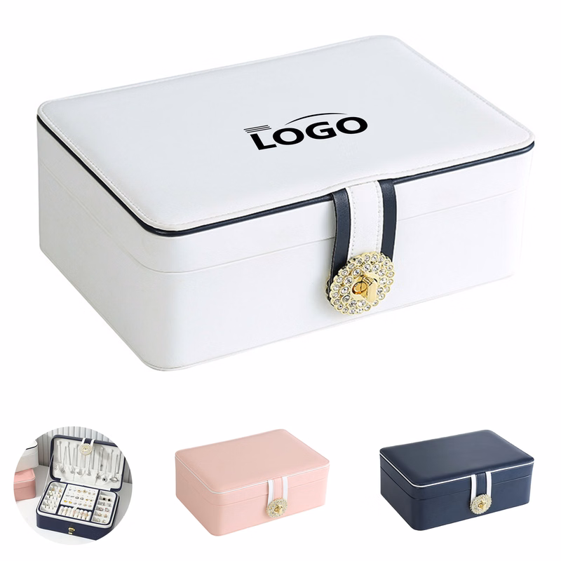 Large-Capacity Jewelry Storage Box with Dual Layers
