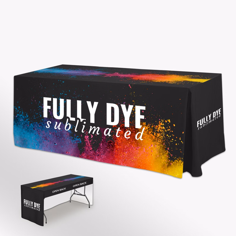 4' Fitted Table Cover (3-Sided)