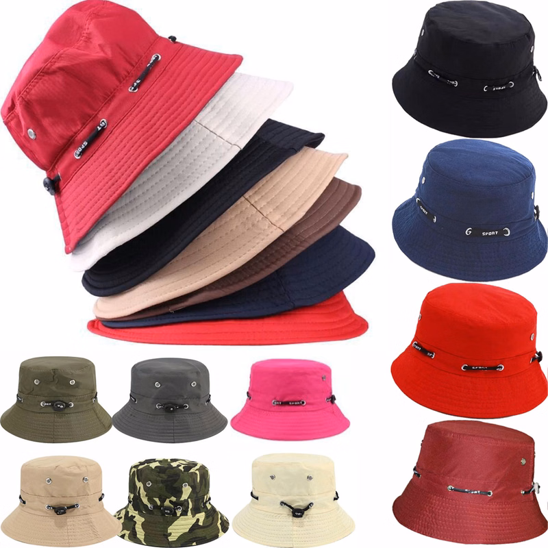 Lightweight Outdoor Unisex Cotton Adjustable Bucket Hats Caps
