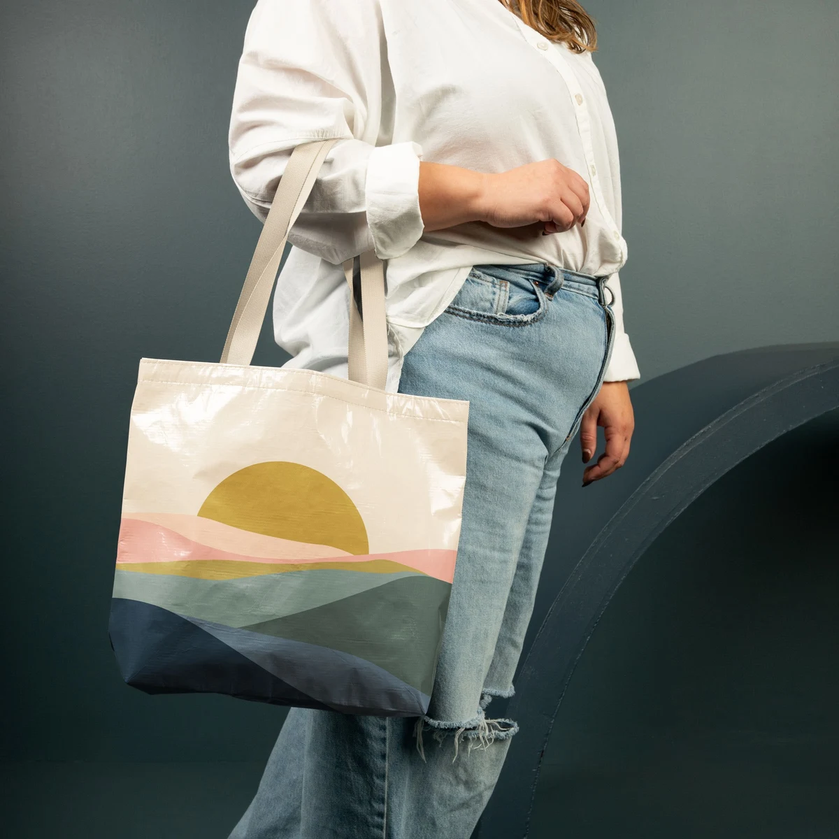 Daily Grind - Laminated Non-Woven RPET, custom non-woven bag with logo imprint 1