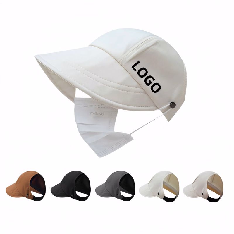 Women's Open Top Baseball Cap With Mask Holder