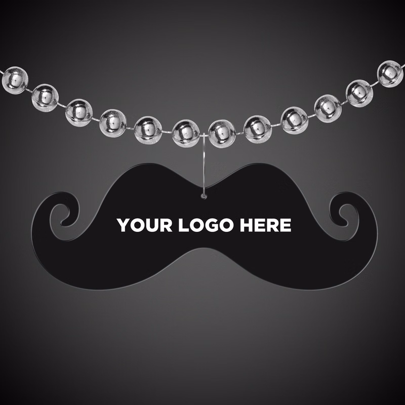 Black Plastic Mustache Medallion