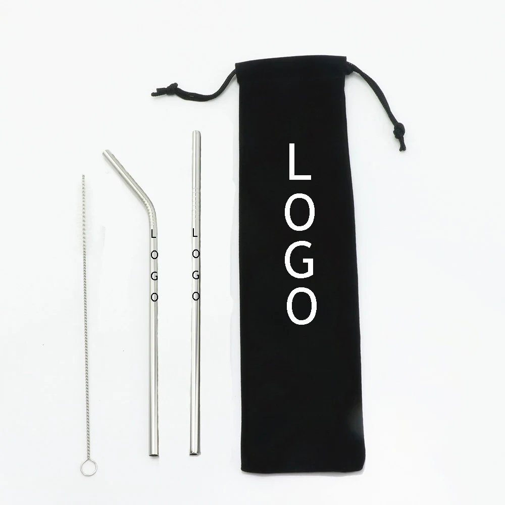 Straight Steel Straw/Brush Set 1