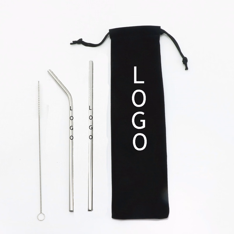 Straight Steel Straw/Brush Set