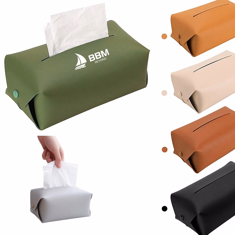 Modern Pu Leather Tissue Box