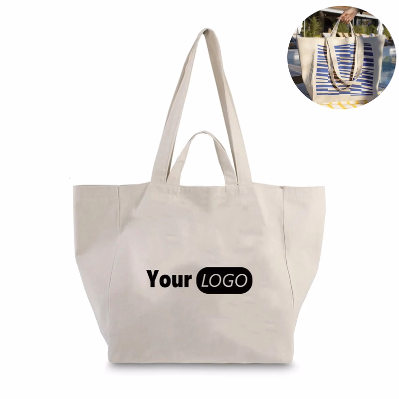 2 Sizes Of Handle Canvas Tote Bag 14 1/2"W x 14 1/2"H x 8"D