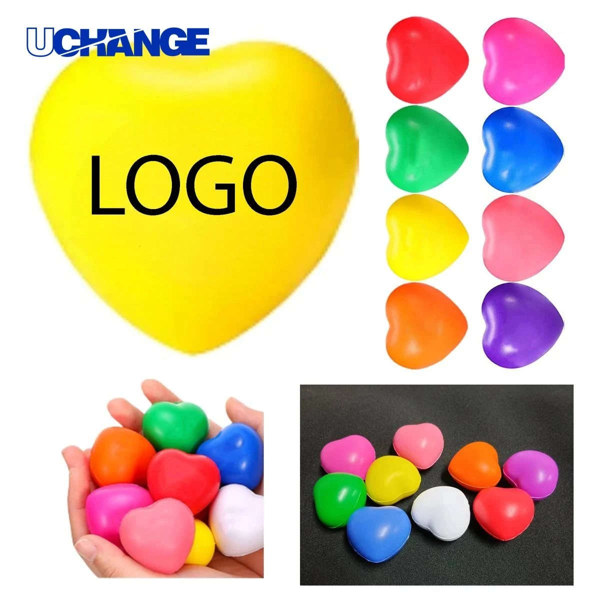 Custom Heart-Shaped Stress Relief Ball 1