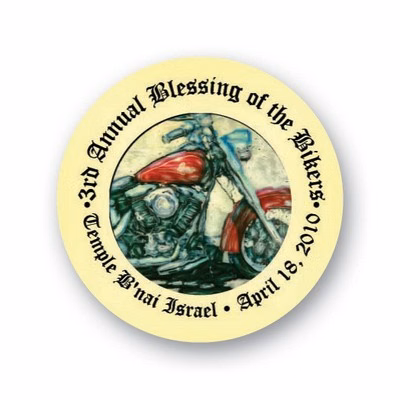 USA MADE Round Laminated Plastic Lapel Pin (1.25 " Diameter)