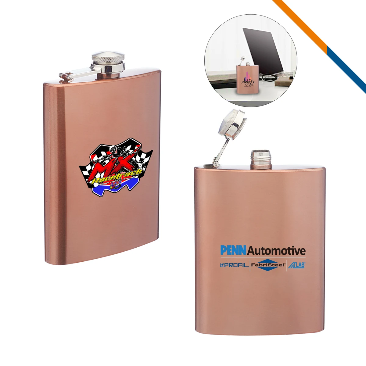 Igor Stainless Steel Hip Flask - 8 OZ. 1