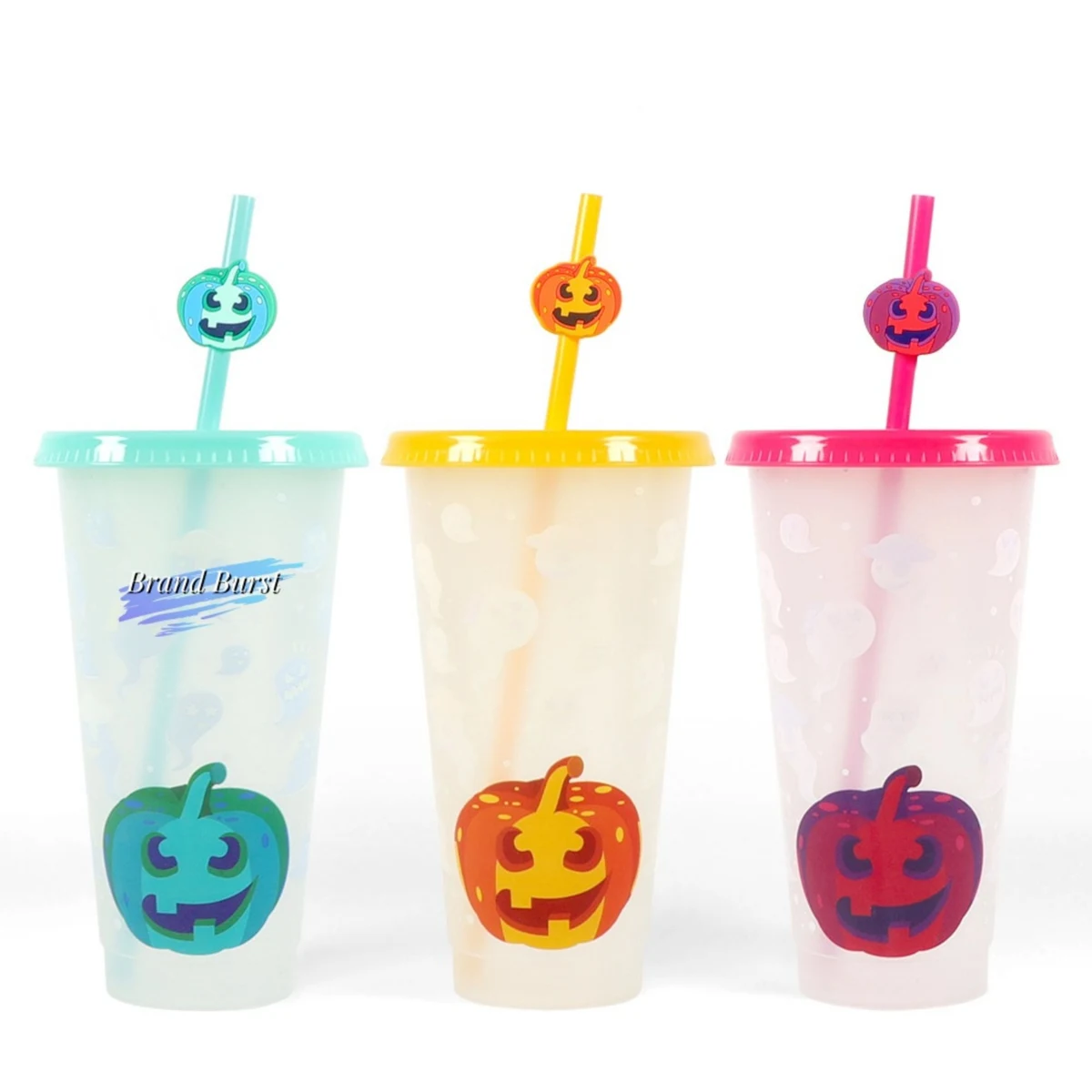 3-Pack 24 oz Halloween Color Changing Cups 1