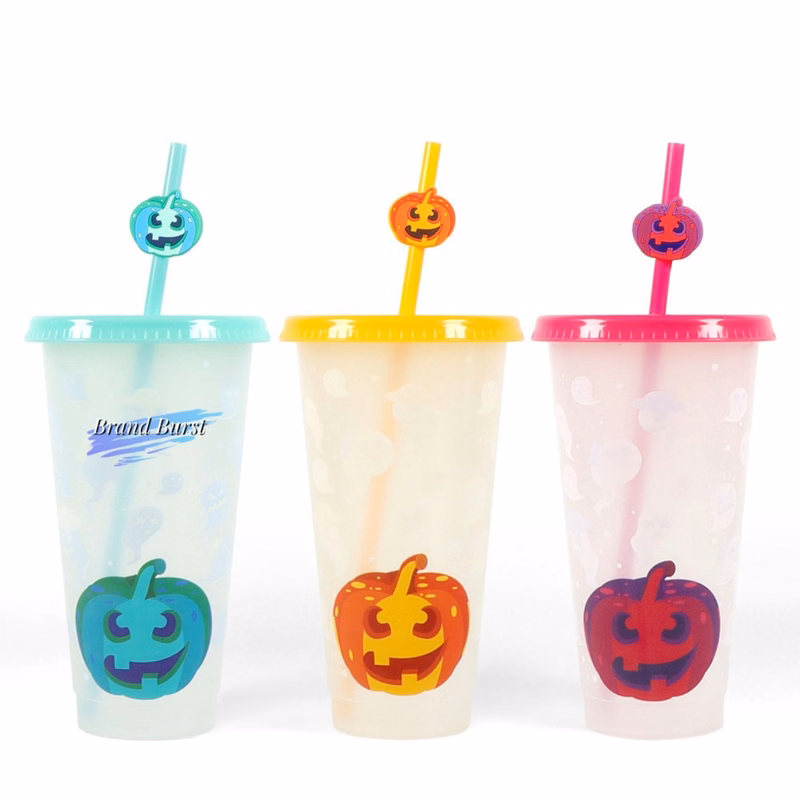 3-Pack 24 oz Halloween Color Changing Cups