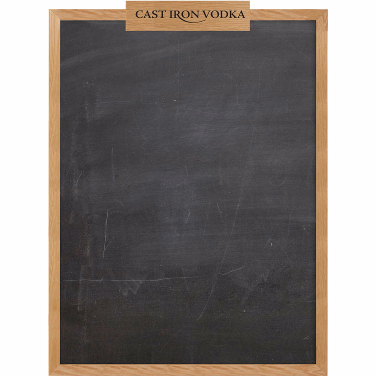 Oak Frame Wall Chalkboard with Header - 36"w x 48"h