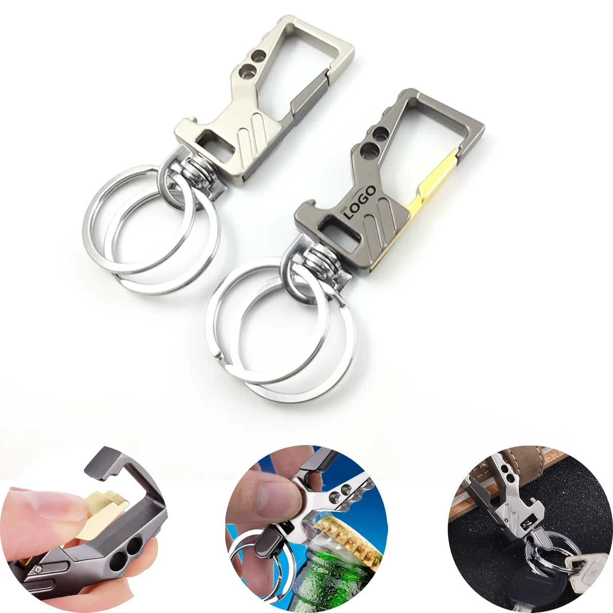 MOQ20 Zinc Alloy Car Keychain With Bottle Opener 1