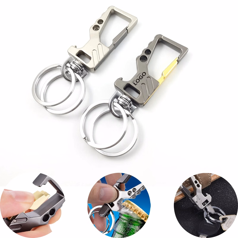 MOQ20 Zinc Alloy Car Keychain With Bottle Opener
