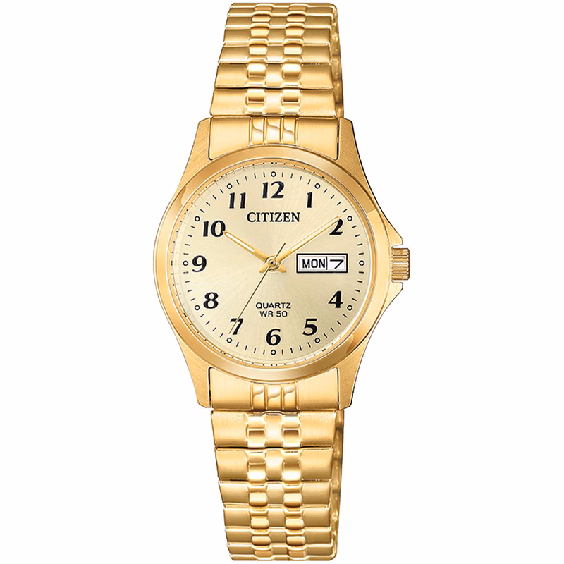 Ladies Quartz Expansion Band WatchStainless Steel, Gold-Tone