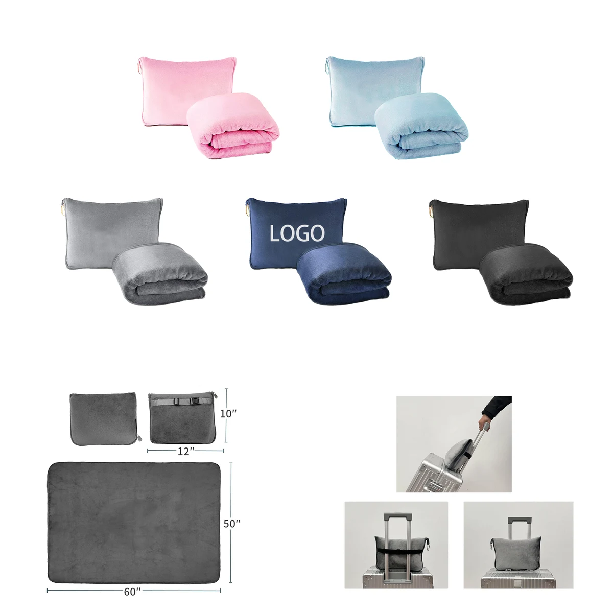 Foldable 2-in-1 Travel Blanket 1