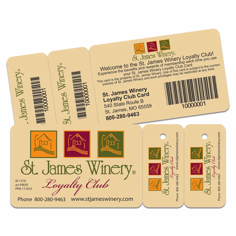 Laminated Membership Card with Two Key Tags