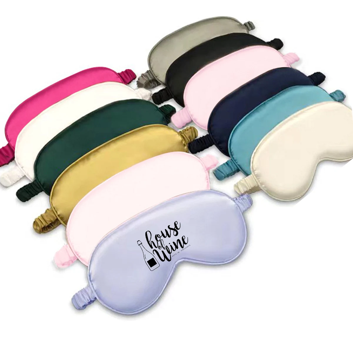 Satin Sleep Eye Mask Elastic For Home Offices Train 1